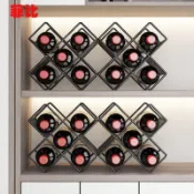 【桃園出貨】簡約酒架櫃客廳紅酒展示架葡萄酒架落地置物架隔斷架酒架格子擺件