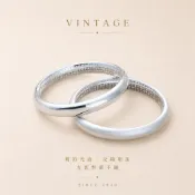 💎Vintage古著 純銀手鍊 銀手鐲 電鍍999純銀實心閉口般若心經光面手鐲女款時尚貴妃手環佛經文轉運手環 鐲子 手鏈