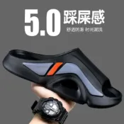 (店+)拖鞋男女運動厚底涼拖鞋足弓半拖鞋踩屎感外出鞋子防水防滑浴室拖鞋潮室內室外廚師鞋大尺碼休閒懶人鞋平底止滑涼鞋戶外大童雨鞋
