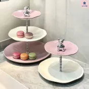 甜品架 點心架 蛋糕架 零食乾果盤 水果盤 點心盤 糖果盤前臺水果盤ins高顔值網紅客廳零食糖果盤三層水果盤茶幾輕奢多層