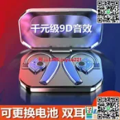 優品優選 滿300元發貨＋促銷藍芽耳機 無線耳機 聽歌40小時新款無線藍牙耳機雙耳掛耳式可換電池開車通用型 33