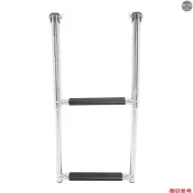 2 步不銹鋼伸縮船梯防滑可伸縮碼頭梯適用於船遊艇游泳池