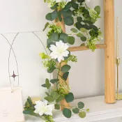 洛陽牡丹 仿真花藤戶外人造藤蔓桉樹葉藤條婚禮拱門裝飾仿真藤條