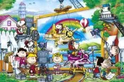 11-526 絕版1000片日本進口拼圖SNOOPY 史努比 拍電影 明星 查理布朗 露西 莎莉 糊塗塌客