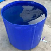 【訂金】帆布池魚池加厚圓形可折疊支架防水布釣魚水池換水桶家用戶外水桶-小欣