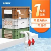 【免運】BESSN魚缸週轉箱 過濾器 靜音上置滴流盒 水循環外置過濾桶魚池過濾