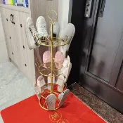 協貿國際日用品生活館 旋轉鞋架360度鞋架子名旋轉涼鞋架旋轉式拖鞋架子進門入門