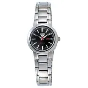 SEIKO 5號機芯極簡時尚腕錶-銀X黑-SYME43K1