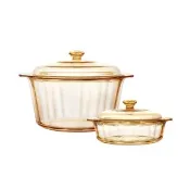 【CorelleBrands 康寧餐具】晶鑽透明鍋5L+1.5L超值雙鍋組