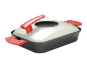 【權權精品】●日本製●  UCHICOOK 「第二代蒸氣式健康蒸煮燒烤盤」(流線型金屬鍋蓋)