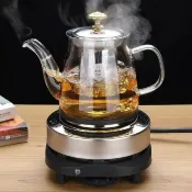 全球選品1館 生活百貨 煮茶器套裝耐高溫養生煮茶爐玻璃泡茶壺加熱小電爐家用辦公燒水壺