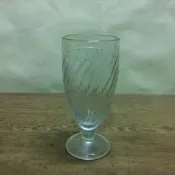 特價 WH9607【四十八號老倉庫】全新 早期 台灣 氣泡 高腳 玻璃杯 冰淇淋杯 楊桃汁 甘蔗汁 300cc 1杯價