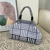 喜挖2店 新款日韓針織手拎包女可攜式手提包通勤購物大容量通勤餃子包手提袋