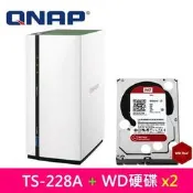 @電子街3C特賣會@送到府安裝服務卡威聯通 QNAP TS-228A 附WD NAS硬碟 4TB *2台