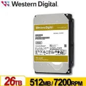 敬請先問庫存WD261KRYZ 金標 26TB 3.5吋企業級硬碟 • 專為在企業級儲存系統和資料中心