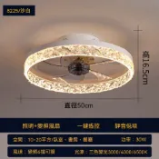 巧可 110V商務吸頂風扇燈 工業風扇吸頂燈 變頻遙控吊扇燈  家用商用吸頂風扇燈 三色調光 50cm