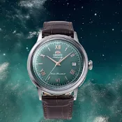 ORIENT 東方錶 Classic Bambino 復古機械腕錶-40.5mm綠 RA-AC0023E