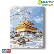(店+)【Manto】雪金閣-台灣製DIY數字油畫|大尺寸更好畫