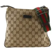 【DOKODEMO】Gucci GUCCI Sherry Line 肩背包 146309 GG帆布棕色斜背/肩背包 拉鍊 Sherry Line 男女通用 [二手]