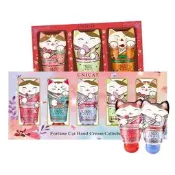【PChome 24h購物】5入+3入招財貓護手霜禮盒 贈 迷你招財護手霜25mlX2 (藍風鈴+玫瑰) R99N