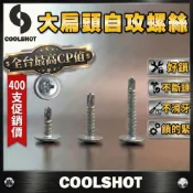 【酷擊COOLSHOT】大扁頭自攻螺絲 鍍鋅&白鐵／大扁頭螺絲／大扁華司鑽尾自攻／PC耐力板鑽尾螺絲／採光罩螺絲／小蜜蜂