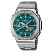 CASIO卡西歐 G-SHOCK 高質感金屬 絢彩錶盤 湖水綠 簡約百搭 GM-2110D-3A1