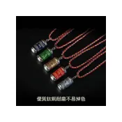 (店+)【Lequki Store】復古鈦鋼六字真言空心吊墜 嘎烏盒轉動項鍊 男女款硃砂瓶隨身掛件 穿搭配飾 