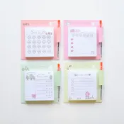 (店+)可郡 三隻小貓 可愛 便利貼+圓珠筆組 記事紙 MEMO紙 實用文具組 隨機出貨