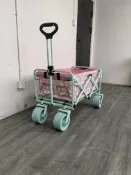 喜挖2店 戶外露營折疊推車可攜式兒童可躺營地車迷你購物手拉車少女心擺攤專