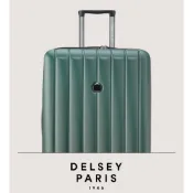 【DELSEY】LONGITUDE旅行箱-綠色 19吋24吋27吋 行李箱 防盜拉鍊設計 靜音輪 超重指示器 TSA密碼
