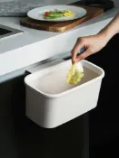 協貿國際日用品生活3館 廚房櫥柜門掛式大號垃圾桶 家用桌面塑料收納盒壁掛垃圾簍