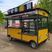 ✅小喫車多功能早餐車移動擺地攤車燒烤夜市電動三輪四輪擺攤