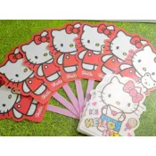 【許願瓶小舖】現貨｜正版 Sanrio 三麗鷗 Hello Kitty 凱蒂貓人型扇子 兩款隨機出