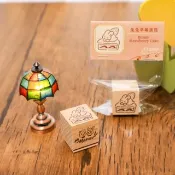 小動物喫茶-兔兔草莓蛋糕 櫸木印章
