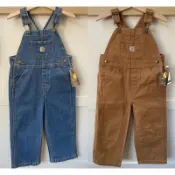 現貨 Carhartt Kids 吊帶長褲 吊帶褲 水洗丹寧 棕色 兒童 小孩 幼童