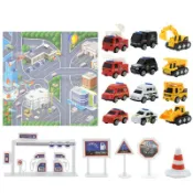 百家樂百貨市場 【益智套裝】合金車模型 盲盒玩具 消防車 警車 工程車 兒童教育遊樂