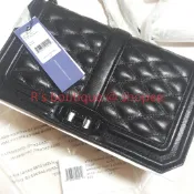 搬家出清 全新 295美金 Rebecca Minkoff Love 小香風 可放長夾 黑色淡金鍊黑鍊銀鍊兩用側肩包