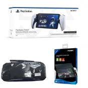 【地下街軟體世界】PlayStation Portal掌機-白色+鋼化膜二片裝+Portal掌機收納包