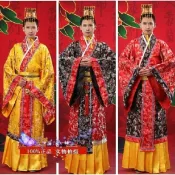 古裝唐朝漢服新品秦漢代皇帝皇袍演出服太子服龍袍影樓主題服裝大王服限定