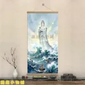 🔥台灣出貨🔥中式文化媽祖信仰神邸高清神像掛畫玄關牆壁掛牆供奉鎮宅裝飾壁畫 媽祖 關聖帝君 財神爺 文昌帝君 招財