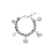【MARC JACOBS】本季精選 MJ MINI ICON鑽飾銀色手鍊