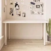 【匠俱】現代簡約白加厚電腦桌/書桌80*60cm(2.5cm厚桌板/5cm加粗腳管/辦公桌/工作桌/單桌/遊戲桌)