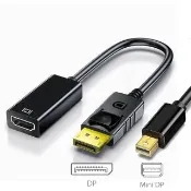 【Arum】Mini DP轉HDMI/DP轉HDMI影音轉接線1080P高清公轉母(Mini DisplayPort to HDMI公對母訊號轉接器)