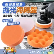 台灣現貨 專業級 高密度拋光海綿盤 (4/5/6吋) 汽車美容 震動機/打蠟機專用 魔鬼氈背膠 粗拋/中拋/細拋/上蠟
