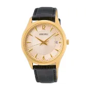 大高雄鐘錶城 seiko SK037精工 SK037 6N52-00D0J(SUR472P1) CS系列經典簡約皮帶男錶 / 米色面 39.4mm｜樂天領券現折★全館特惠中★指定刷卡回饋10%