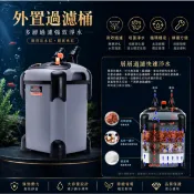 SOBO松寶魚缸水循環過濾桶220V/外置式靜音水族魚池淨水過濾系統/魚缸過濾器/外過濾桶/圓桶過濾器A15 龍爵士水族