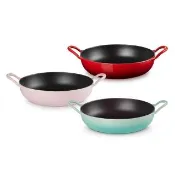 【Le Creuset】BBQ鑄鐵煎鍋26cm(錦葵紫/薄荷綠/含羞草黃 3色選1)