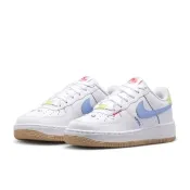 【NIKE 耐吉】Air Force 1 LV8 GS 小眼睛繽紛縫線 白藍焦糖底 魔鬼氈 徽章 大童鞋 IW2031-141