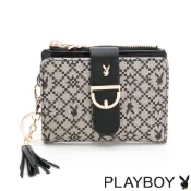 PLAYBOY - 短夾  兔頭印花系列 - 黑色