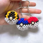 ［沛沛珠］寶可夢 神奇寶貝球 糖果珠 串珠鑰匙圈成品 婚禮小物/二進/探房禮/生日禮物
